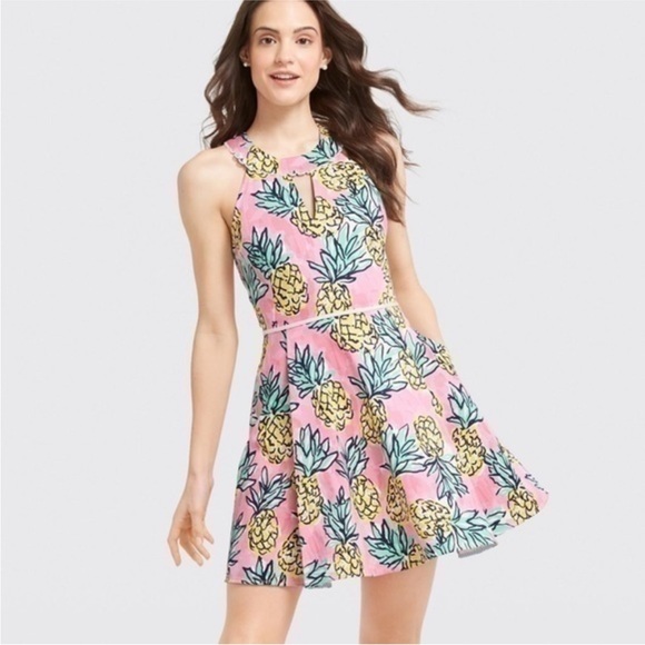 Draper James Pineapple Halter Dress - Picture 1 of 3